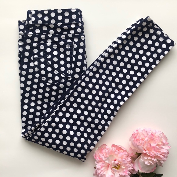 Blue Polka dot Jeans size Small - Picture 7 of 10